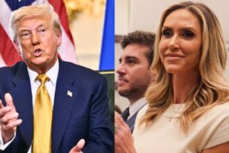 Donald Trump awkwardly skips over daughter-in-law Lara in a Truth Social rant.