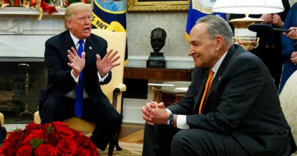 trump shouting at schumer