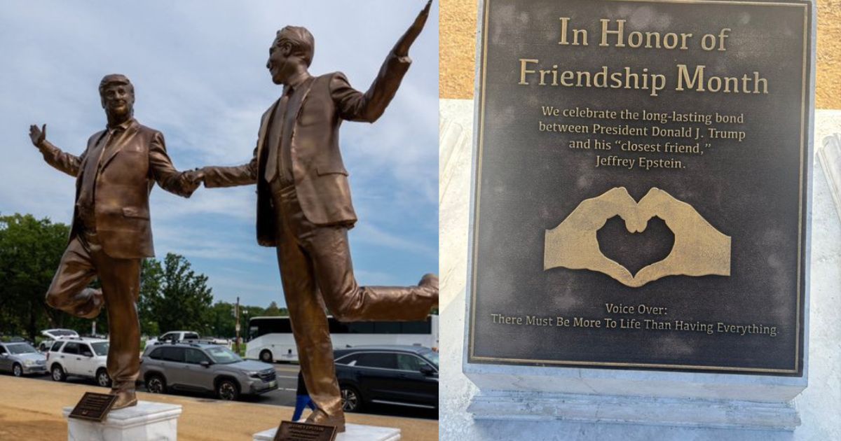 Trump and Epstein statue