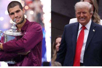 Carlos Alcaraz and President Donald Trump ( left- @carlosalcaraz|X) and ( right- @KUWTTRUMPS|X).