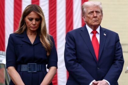 Donald Trump & Melania at 911 memorial service