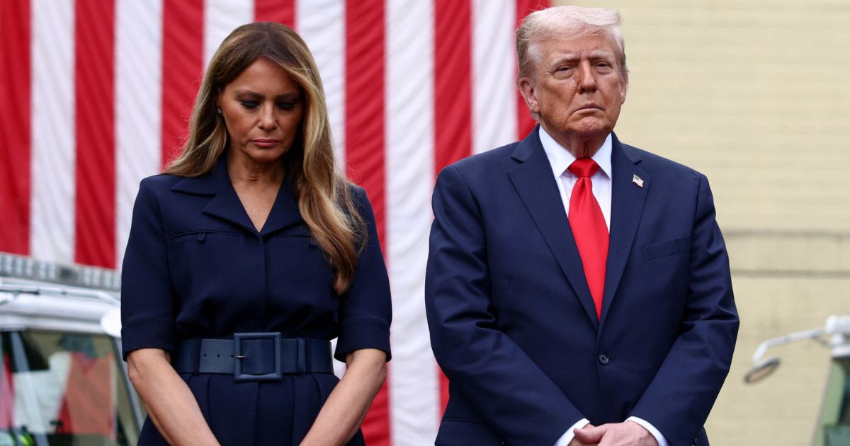 Donald Trump & Melania at 911 memorial service