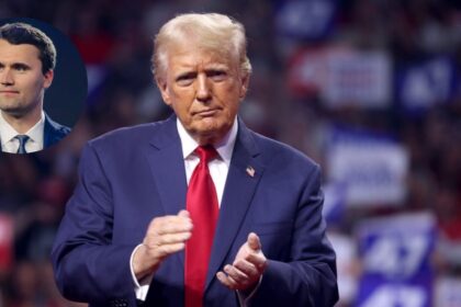 Donald Trump (picture by Gage Skidmore via Flickr) and Late Charlie Kirk (@BaronJTrump|X).