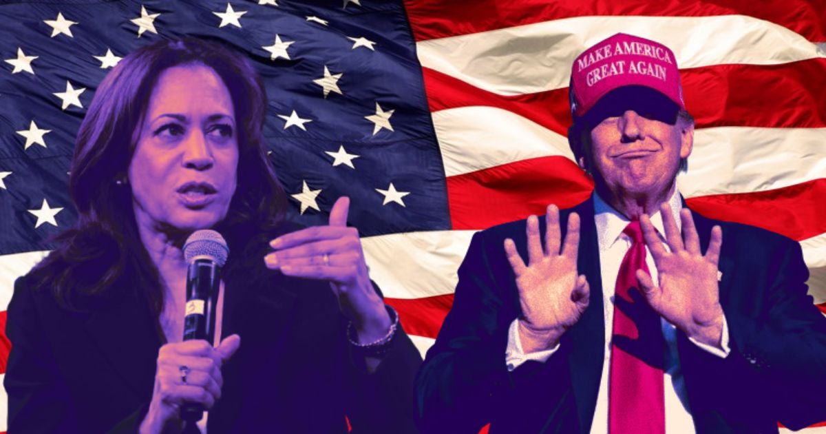Donald Trump and Kamala Harris