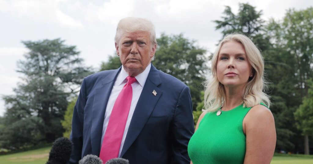 Donald Trump and Karoline Leavitt