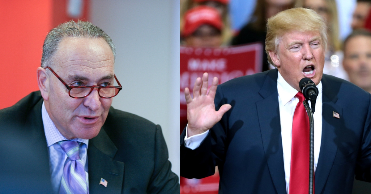 Donald Trump and Chuck Schumer