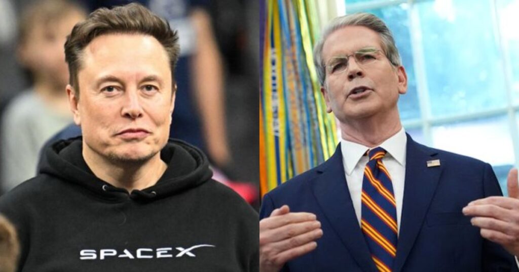 Elon Musk and Scott Bessent messy feud