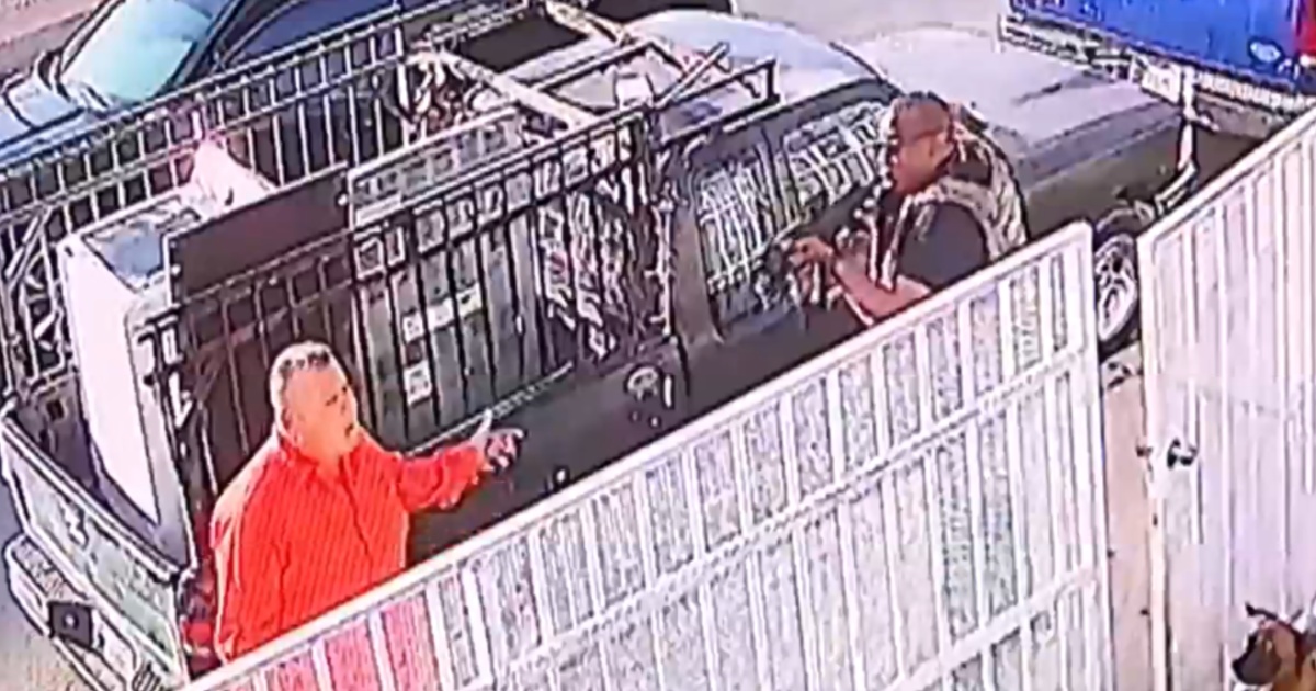 ICE points gun at father