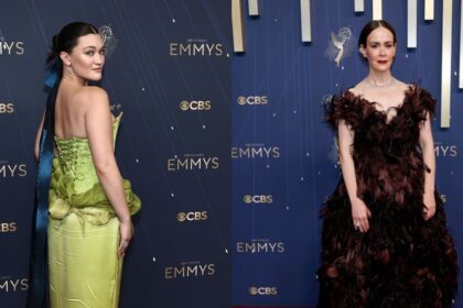 Isa Briones and Sarah Paulson at the Emmy Awards 2025. (left- @metgalacraveand|X)Sarah Paulson ( @sarahpaulsbean|X).
