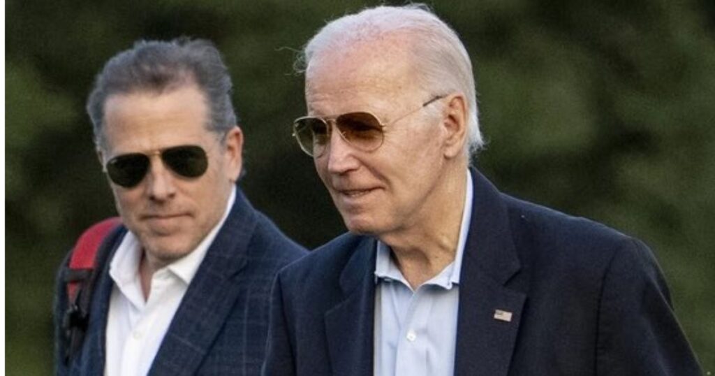 Joe Biden and Hunter Biden (@LucasSa56947288|X).
