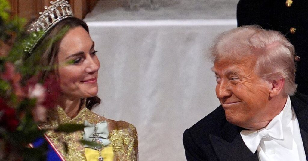 Kate Middleton Dons Gold for Donald Trump