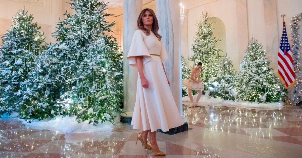 Melania Trump’s new pricey Christmas ornaments.