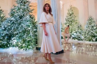 Melania Trump’s new pricey Christmas ornaments.