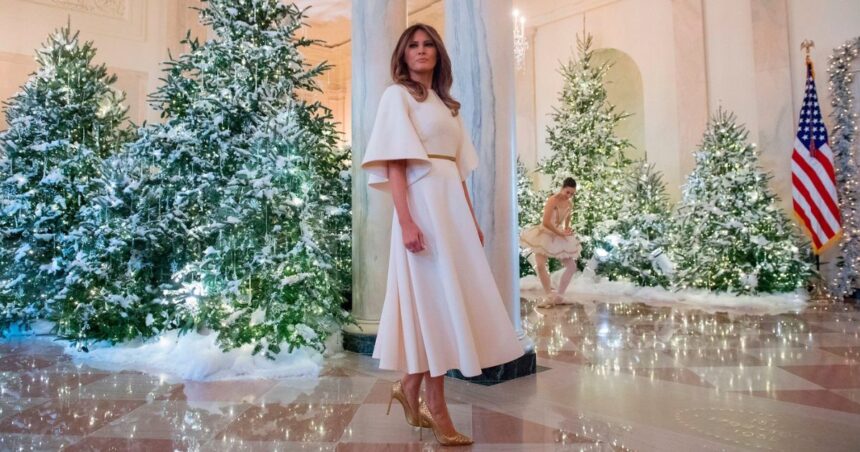 Melania Trump’s new pricey Christmas ornaments.