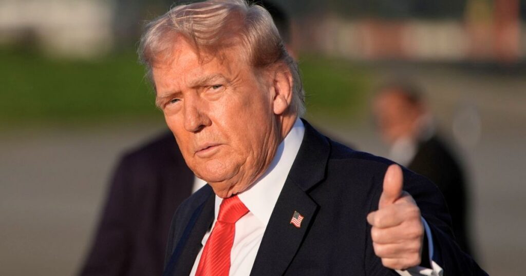 President Donald Trump spoke at the American Cornerstone Institute’s Founder’s Dinner at Mount Vernon, where his math on drug prices drew widespread ridicule