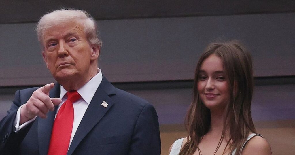 President Donald Trump with Arabella Kushner (
