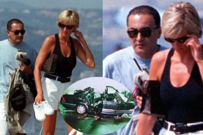 Princess Diana and Dodi together before the tragic car crash in 1997. (left- @modernhistory|X.com) and (right- @AstuteGaba|X.com) Picture inside the insert (@thepainterflynn|X.com).