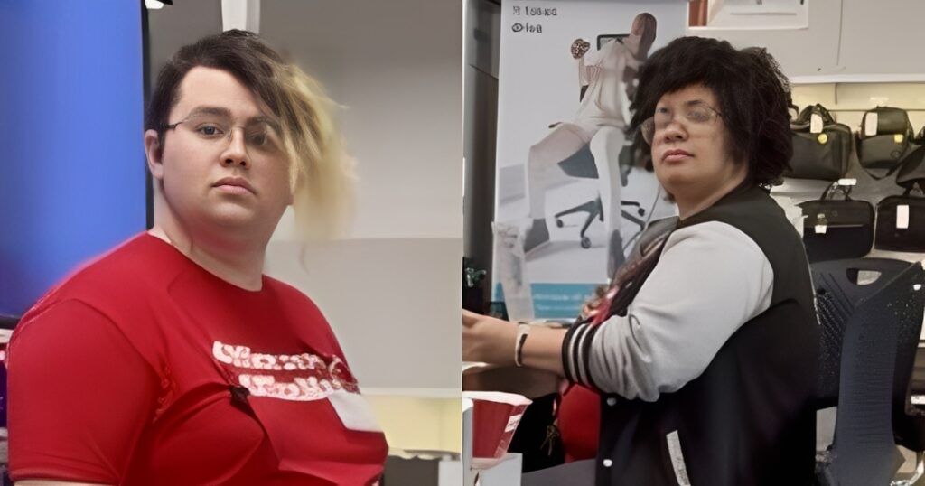 Screenshot from the viral Office Depot video showing the employee refusing the print request.