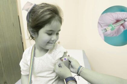 Trump administration aims to end all vaccine mandates in Florida for school children. (Main image - CDC via Pexels) and ( Image inside the circle from boyletoday).