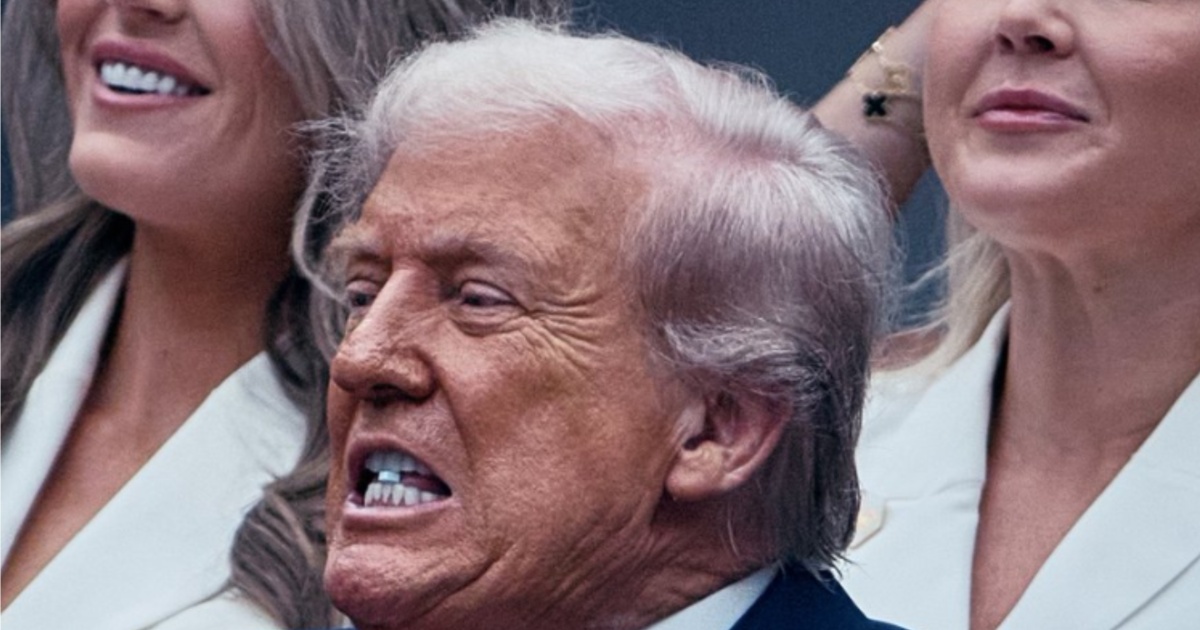 Donald Trump eating blue tablet