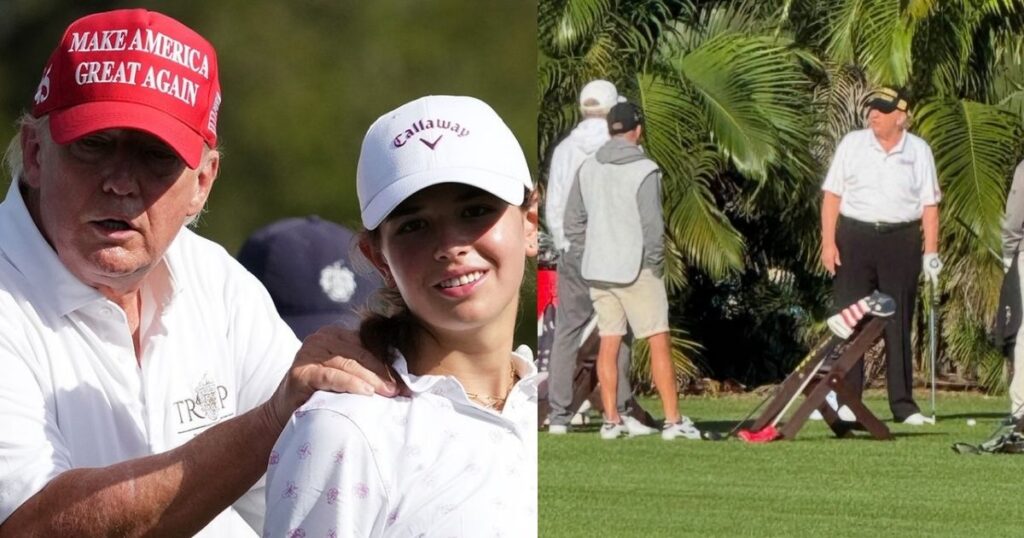 Donald Trump golfed on weekend