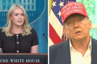 Karoline Leavitt and Donald Trump