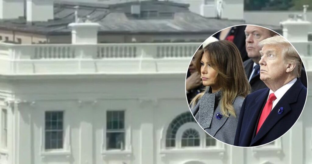 Viral Video Shows Mysterious Bag Being Thrown Out of White House Window (Image source: X/@patriottakes)
