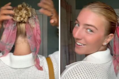 Cancer survivor flaunts tiny ponytail