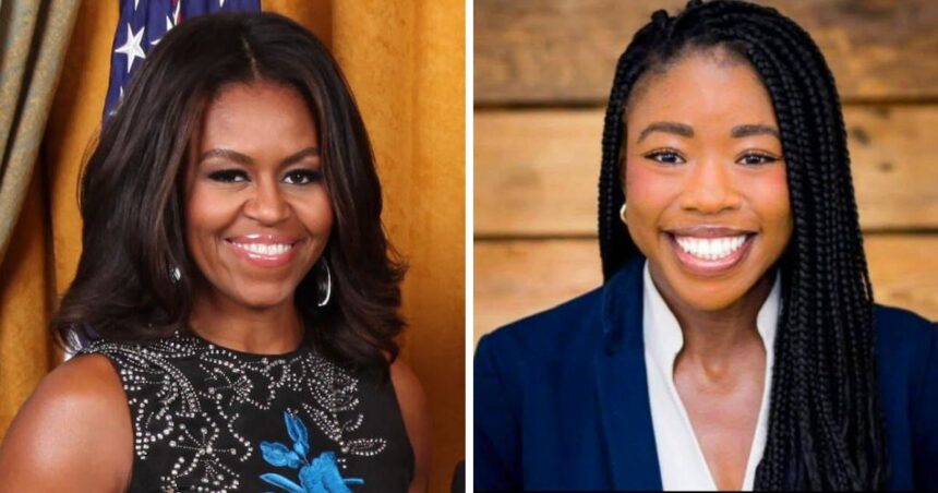 Michelle Obama and Kiah Duggins
