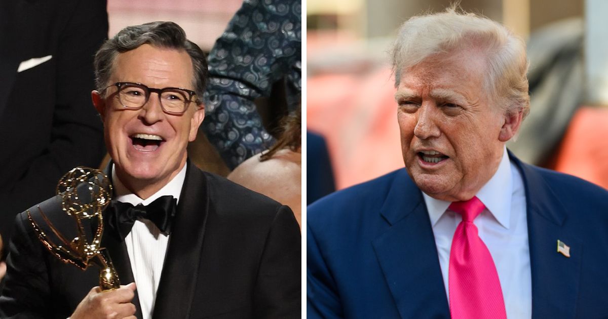 Stephen Colbert and Donald Trump