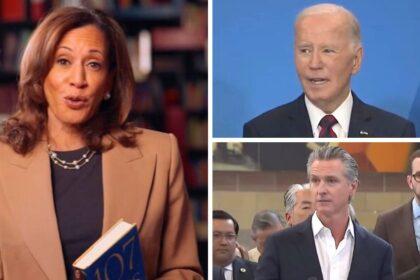 Kamala Harris, Joe Biden and Gavin Newsom