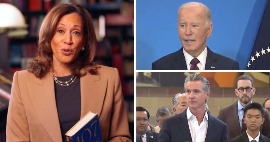 Kamala Harris, Joe Biden and Gavin Newsom