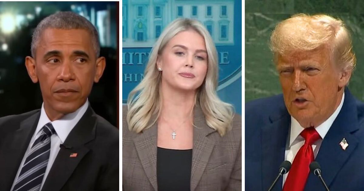 Barack Obama, Karoline Leavitt and Donald Trump