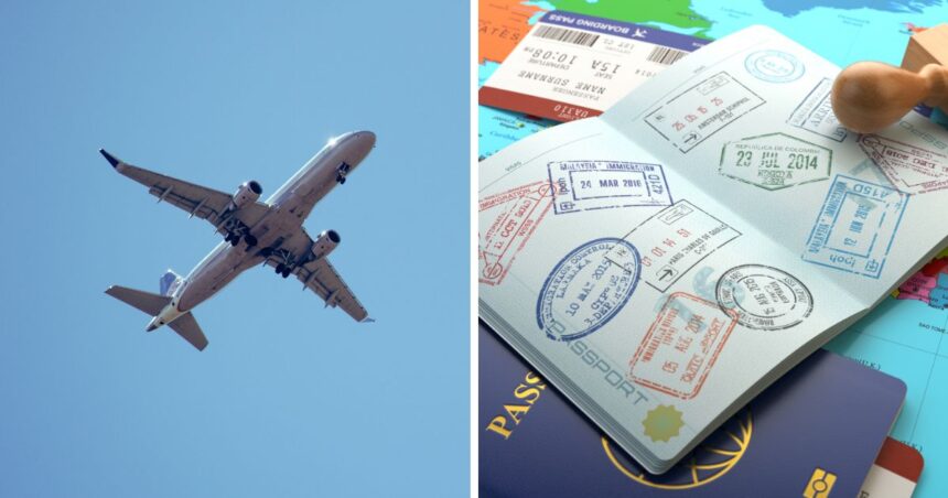 Men allegedly started eating their passports mid-air