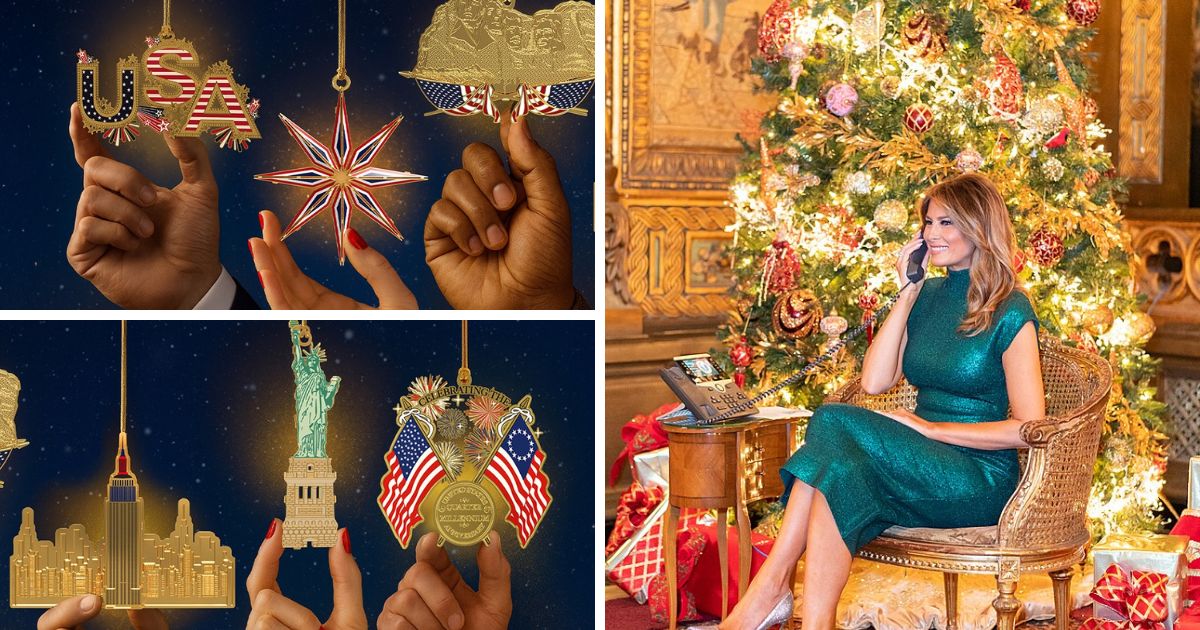 Melania Trump has unveiled the 2025 Christmas ornament collection