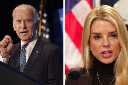 Joe Biden and Pam Bondi
