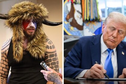 Jacob Chansley and Donald Trump