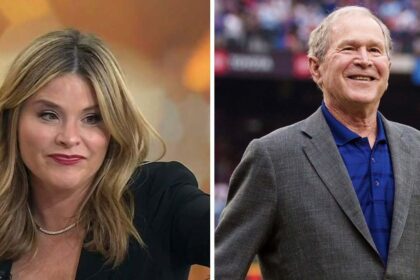 George bush and his daughter Jenna Bush