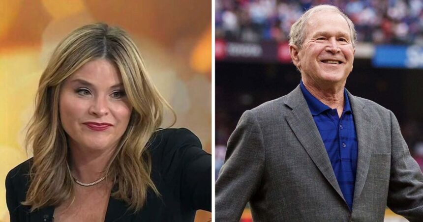 George bush and his daughter Jenna Bush