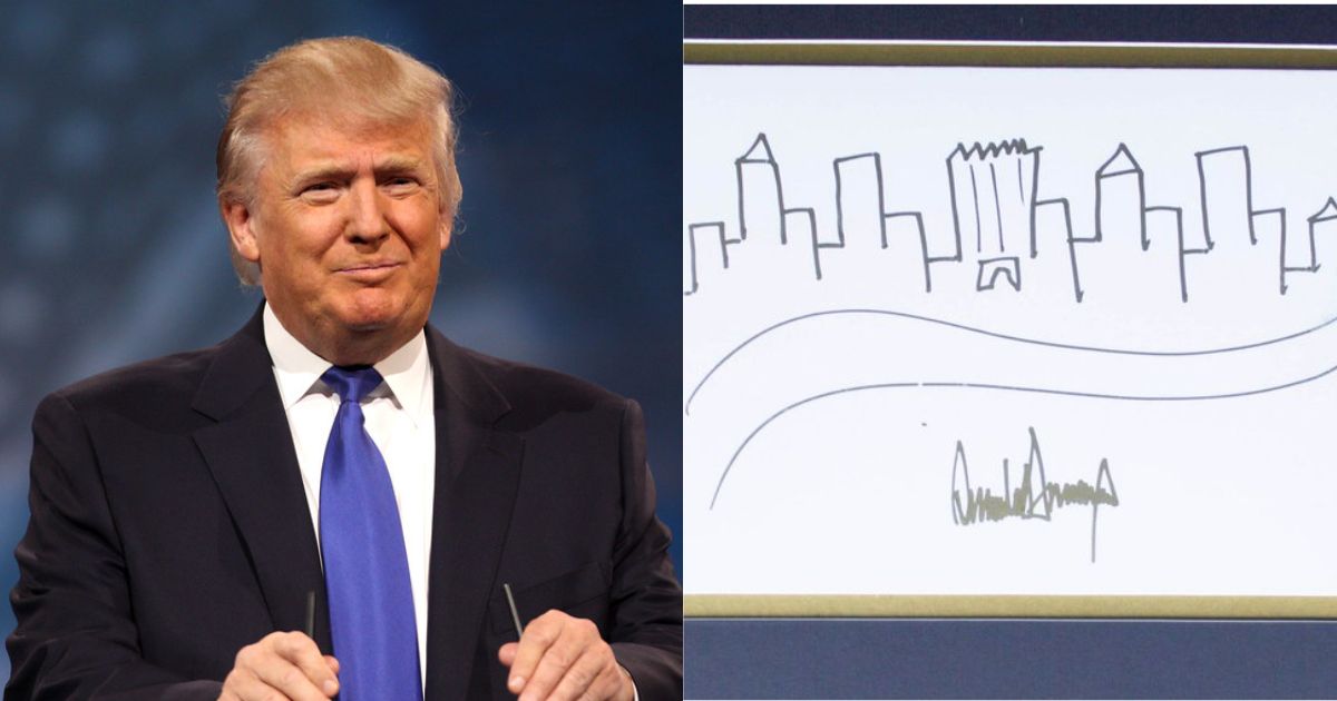Donald Trump sells his old sketches