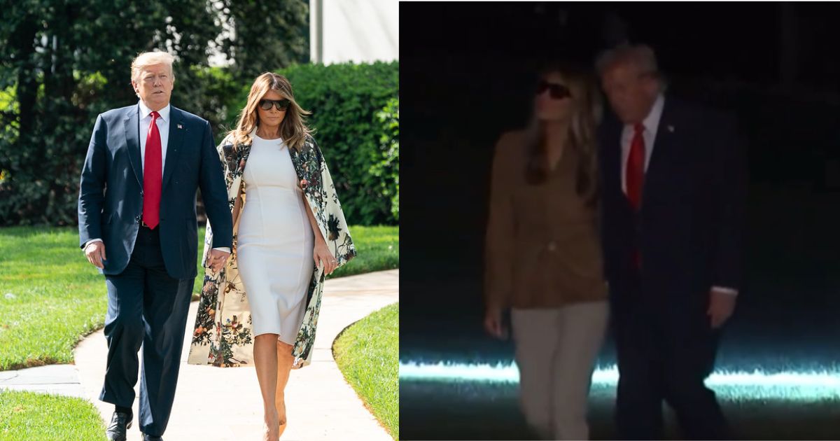Donald Trump topples over, wife Melania grabs him tightly