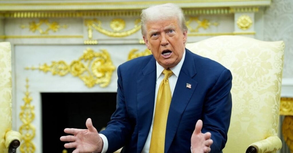 Donald Trump angry at protester