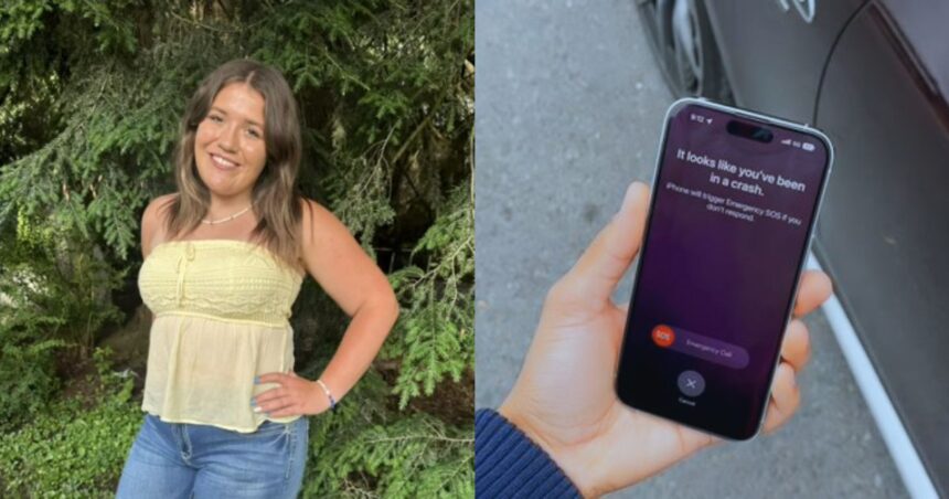 iPhone 14 Saves 16-Year-Old Who Fell Asleep While Driving, Thanks To Her iPhone. (left- WFMJ|YouTube) and (right- @RealJoseph123|X).