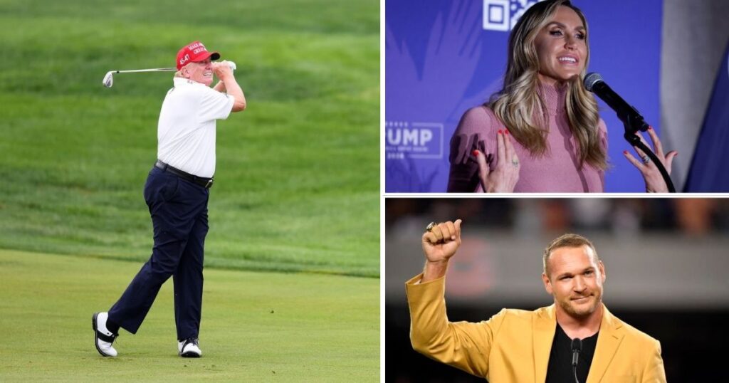 Donald trump plays golf