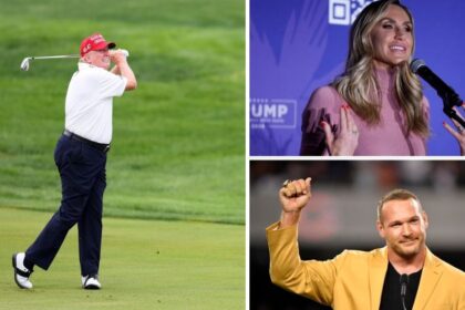 Donald trump plays golf