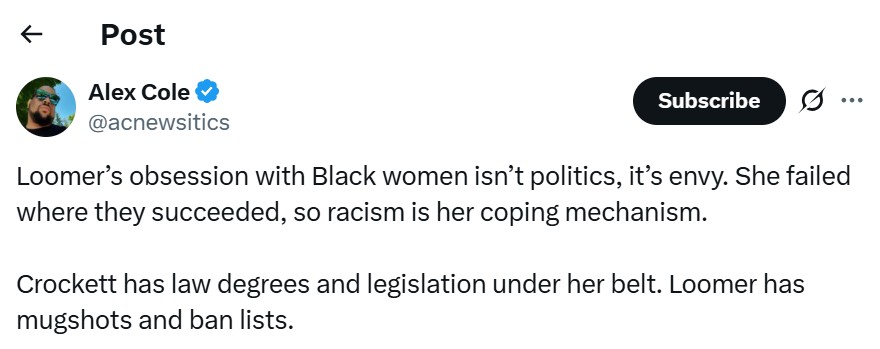 Laura Loomer slammed for racist statement