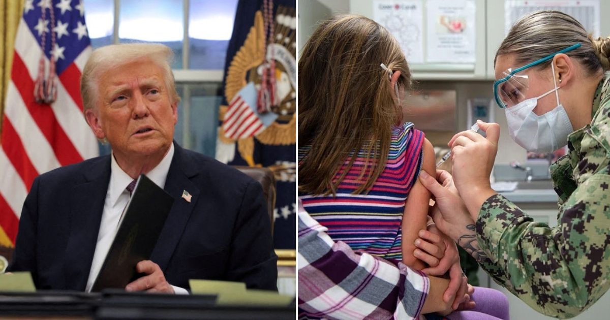 President Trump compares vaccines to horse shots