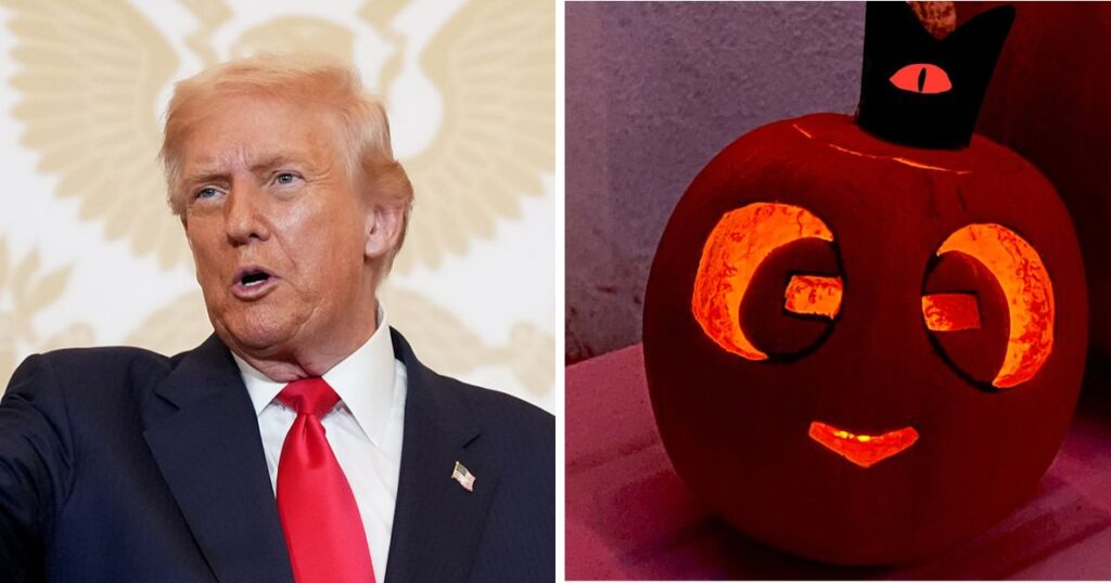 Anti-MAGA Halloween decoration leaves social media users impressed