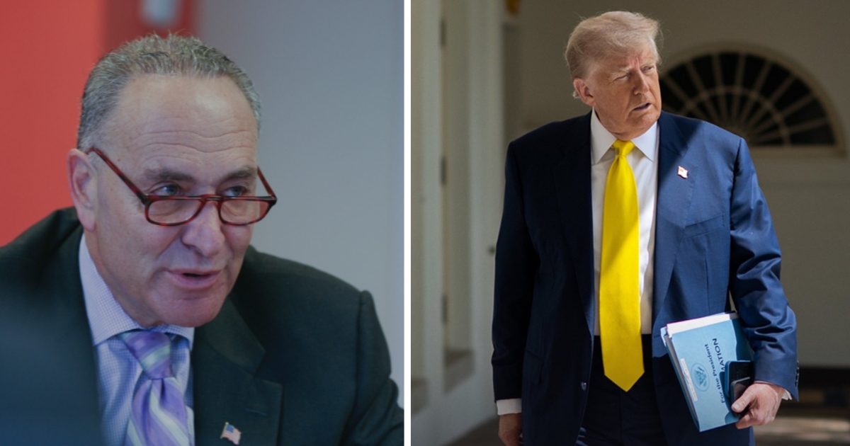 Chuck Schumer and Donald Trump