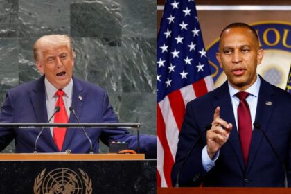 Donald Trump and Hakeem Jeffries